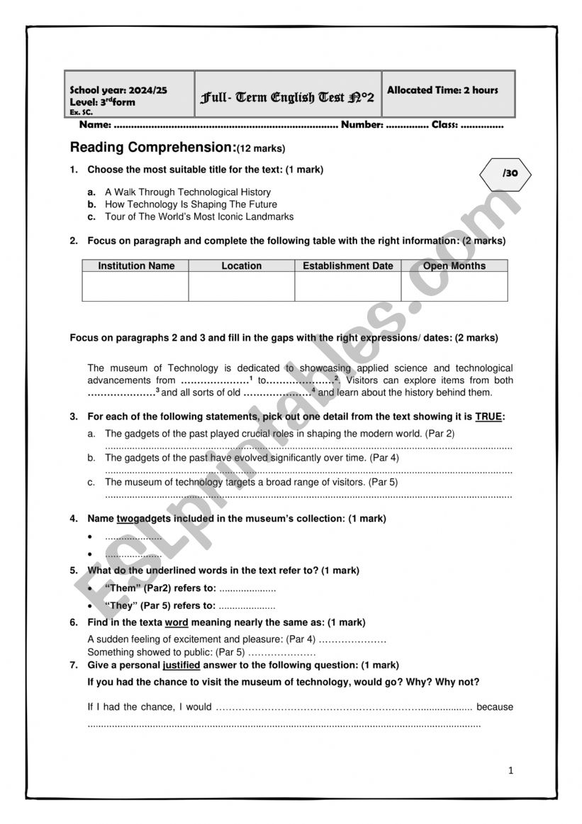 end-term test2 worksheet