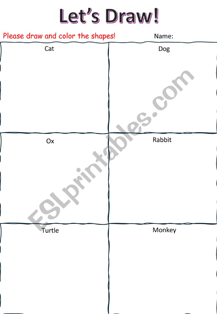 Let�s Draw worksheet
