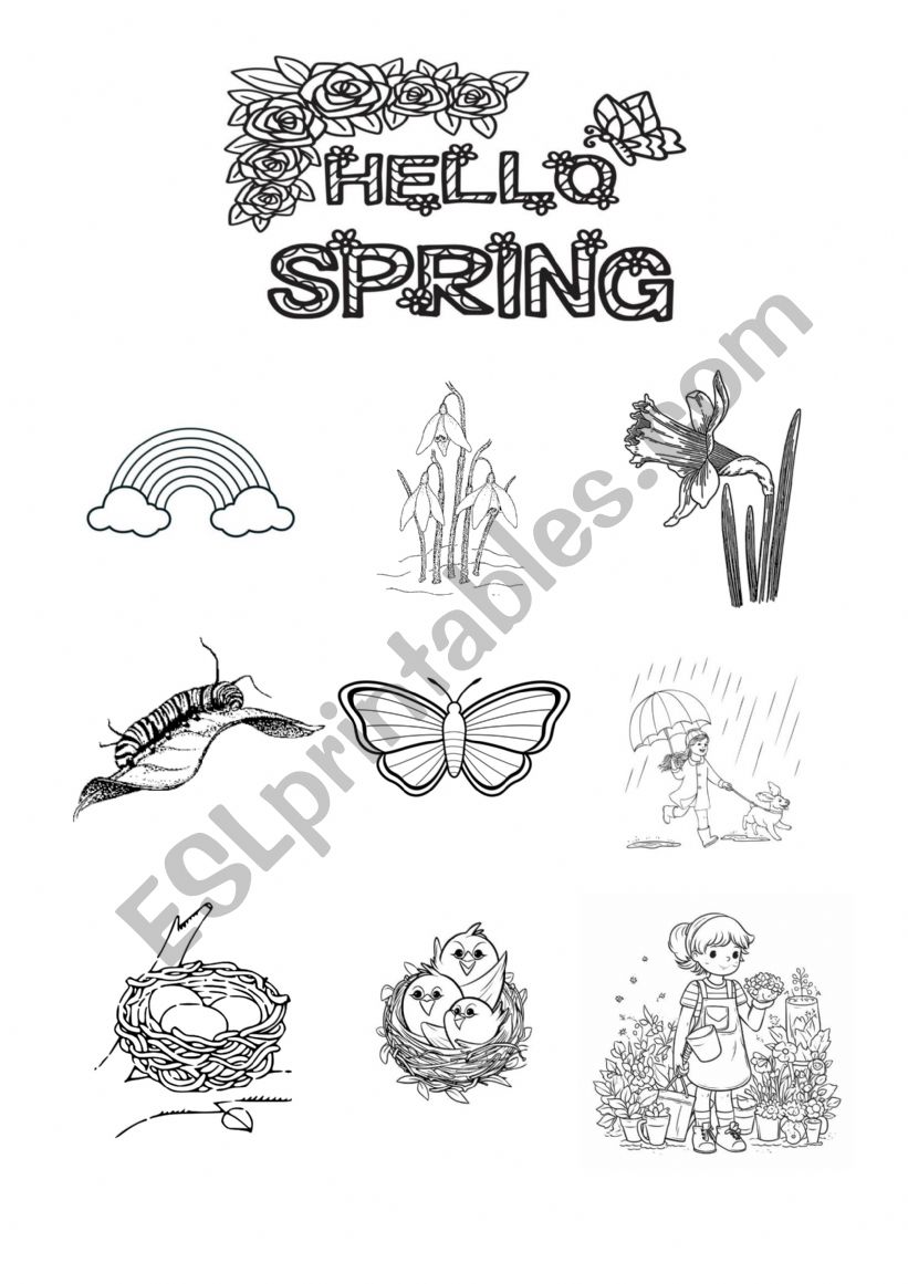 Spring words for young learners