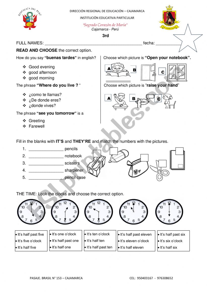 english eman worksheet