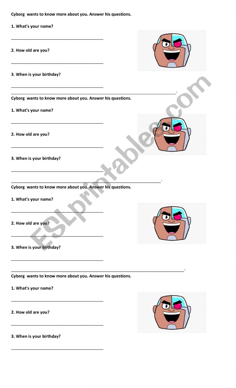 PERSONAL QUESTIONS TEEN TITANS 2