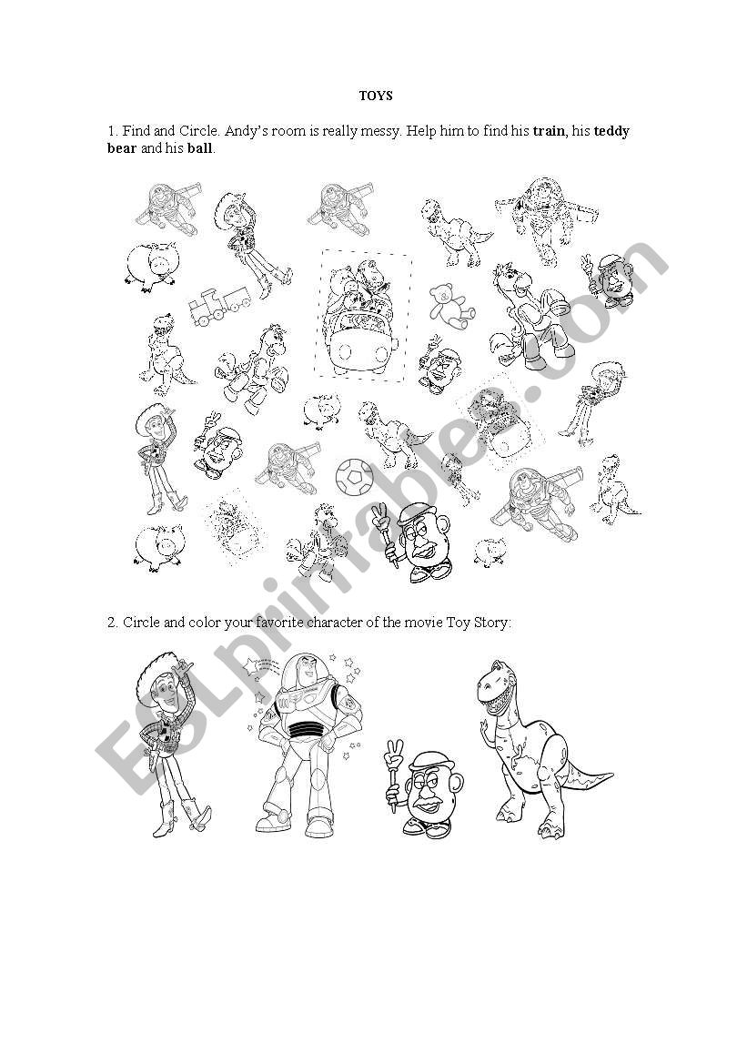 Video Activity Toy Story worksheet