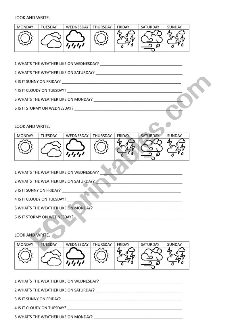 The Weather worksheet