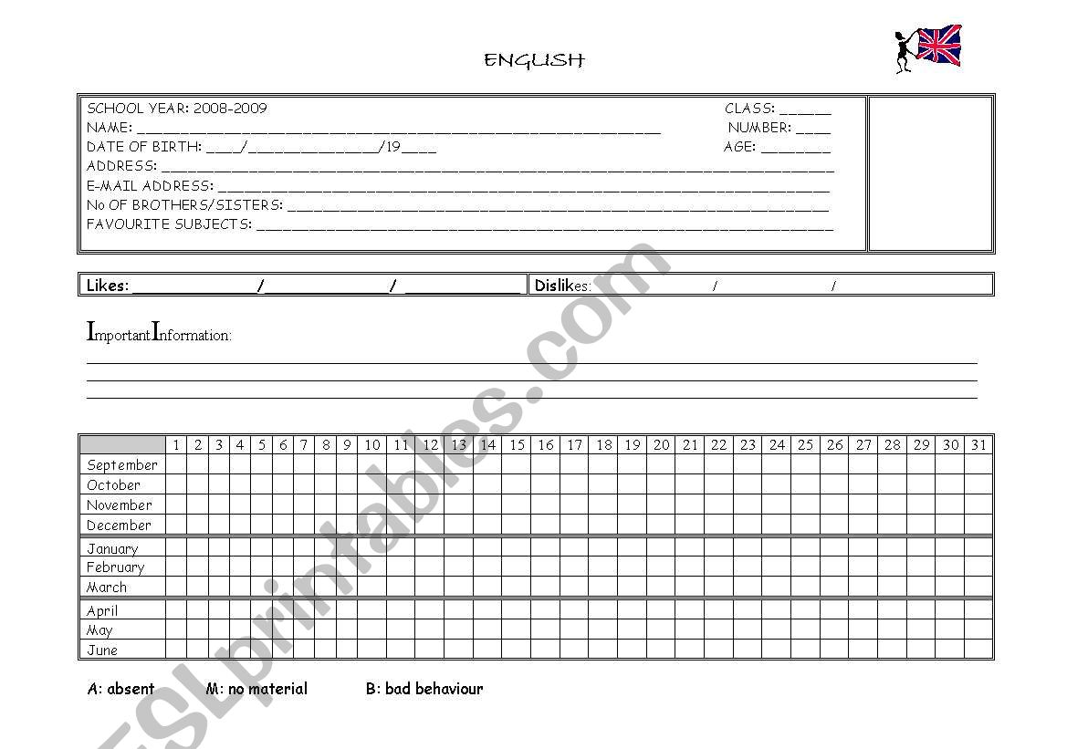 Assessment worksheet