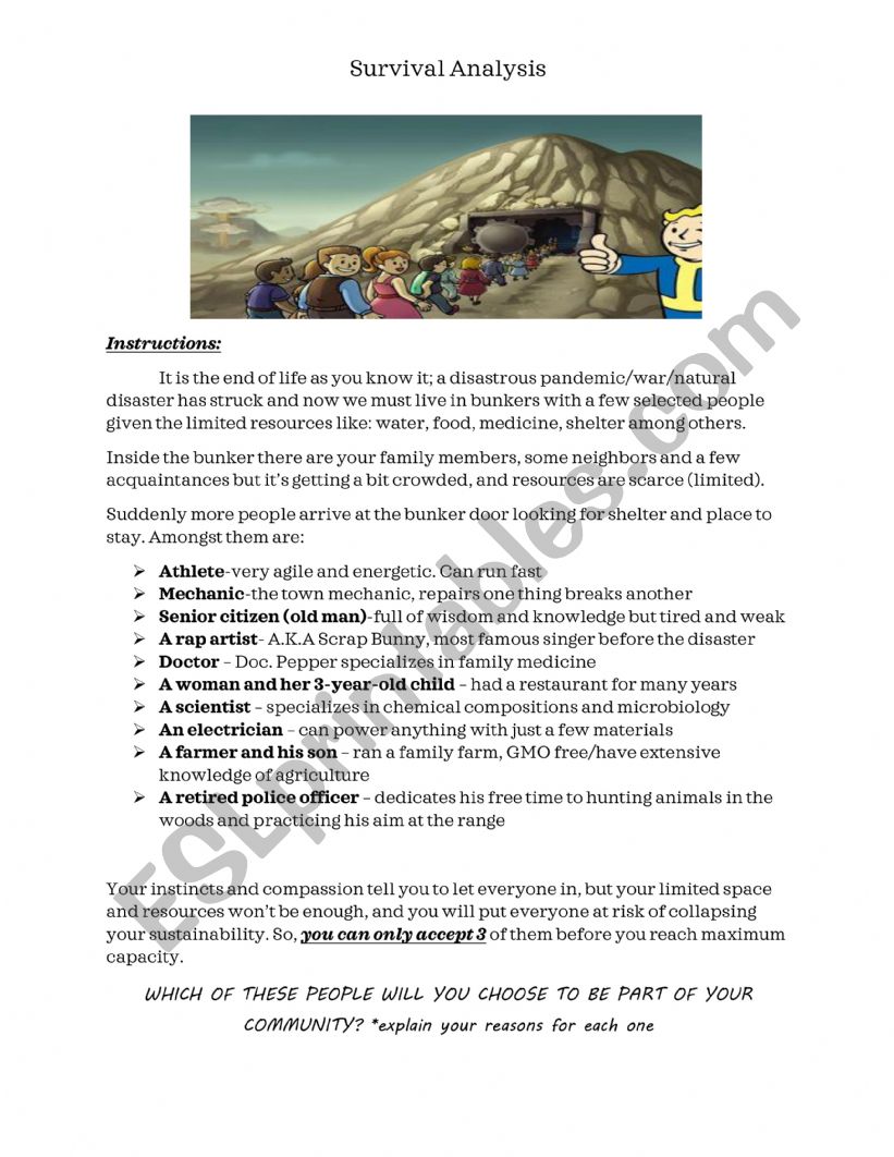 Survival Analysis  worksheet