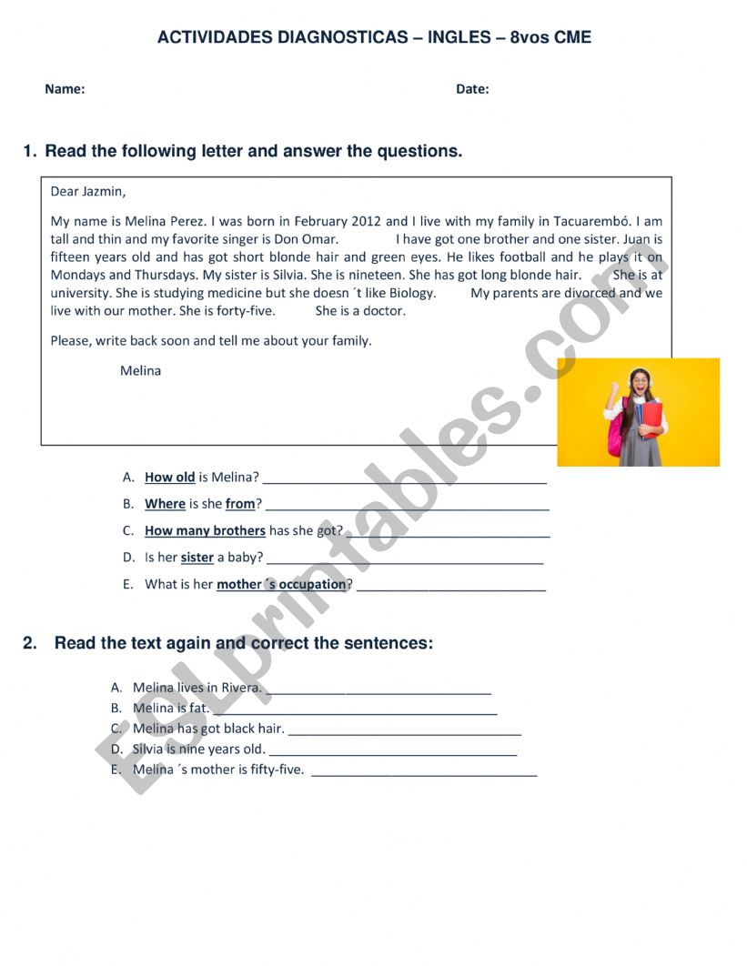 TEST  worksheet