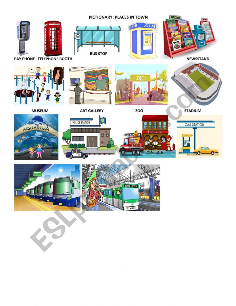 Places worksheet