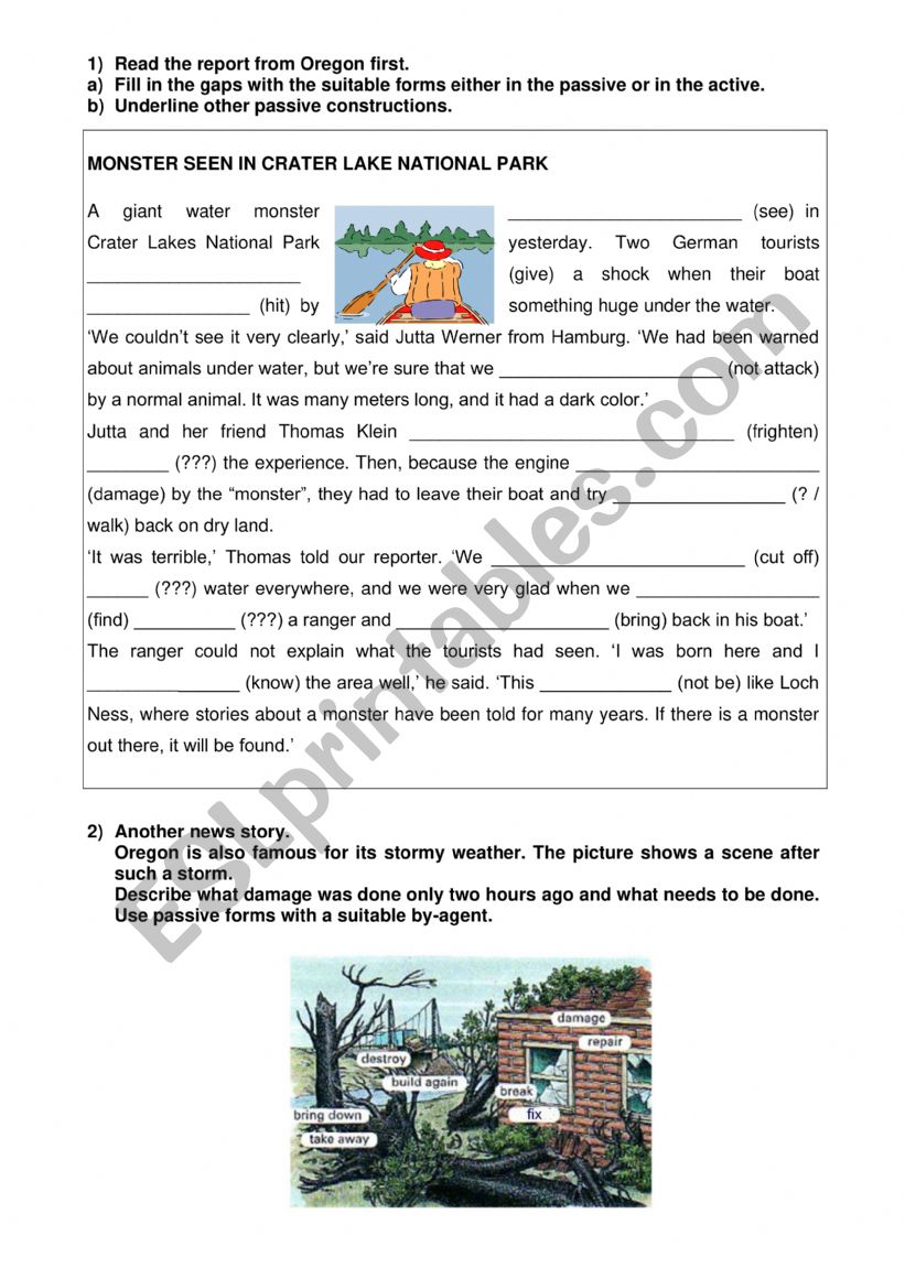 Past Passive worksheet