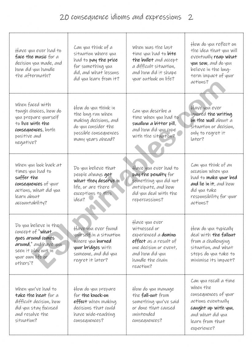 B1+-C1 20 consequence idioms and expressions  2