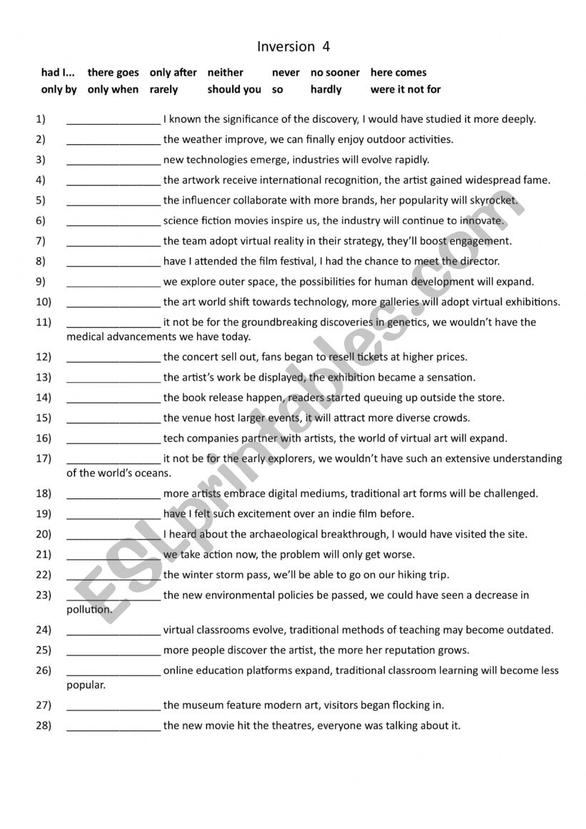 Inversion 4 worksheet