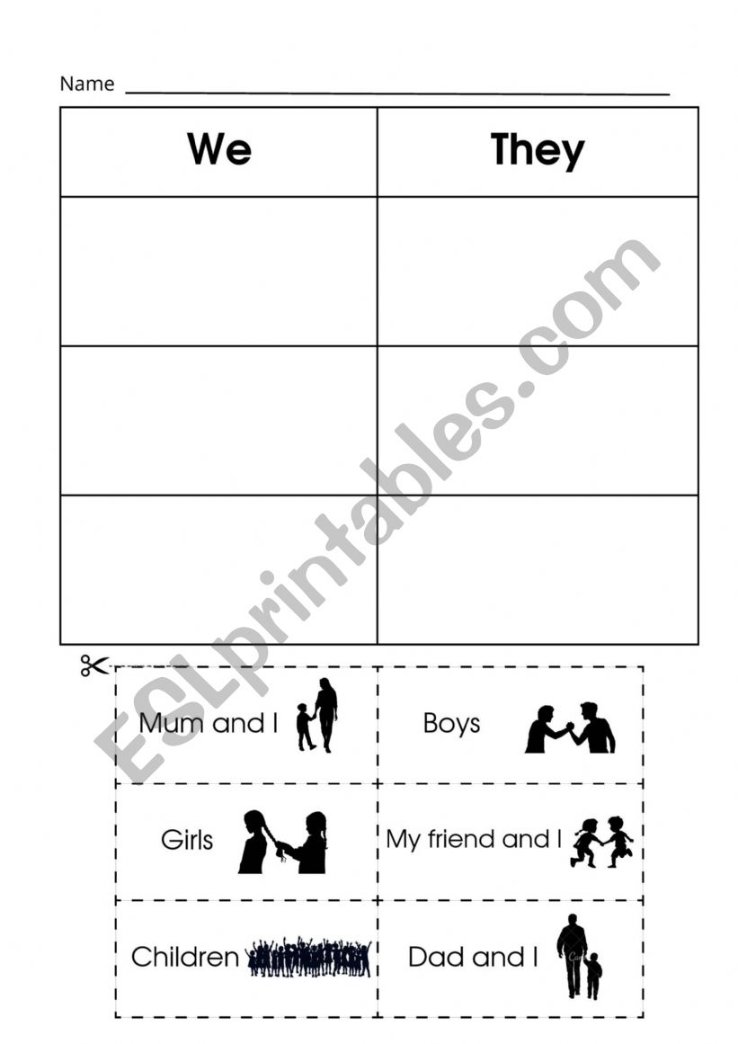 Plural Pronouns worksheet