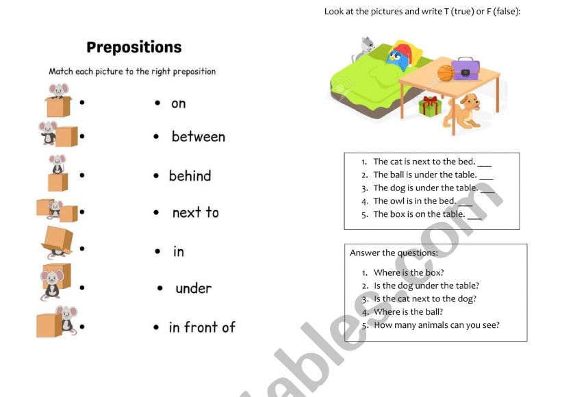 WHERE IS IT? SCHOOL OBJECTS worksheet
