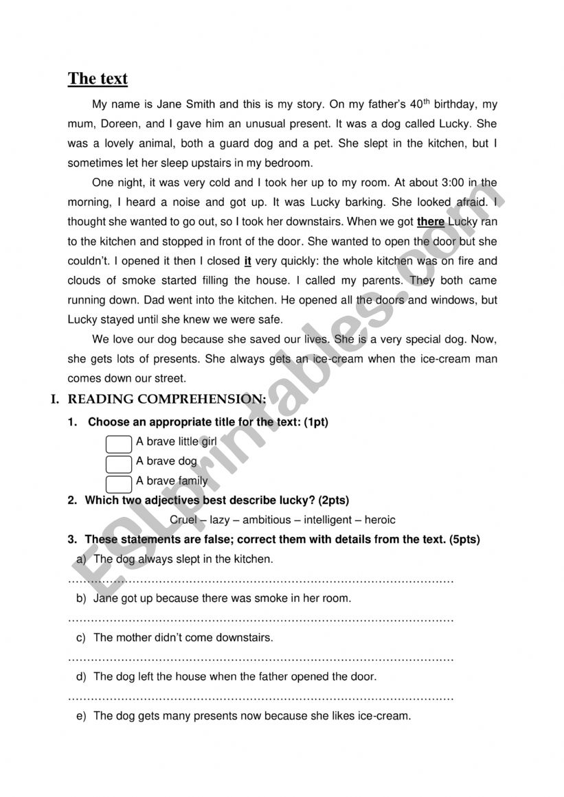 unusual gift worksheet