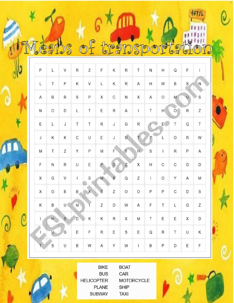 Transportation worksheet