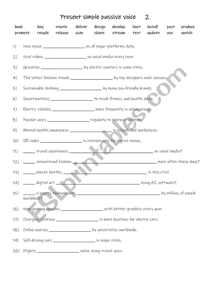 A2-B1 Present simple passive voice  2