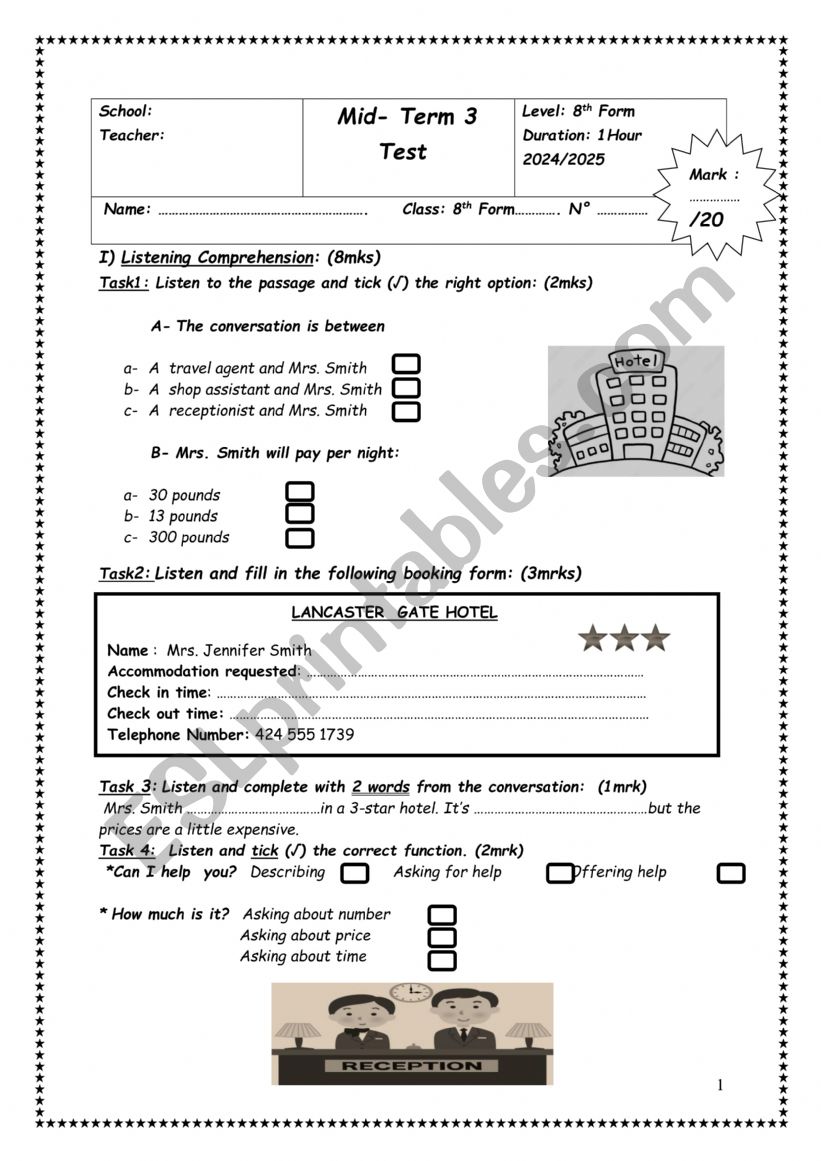 Mid Trm 3 Test 8th Year Basic Education