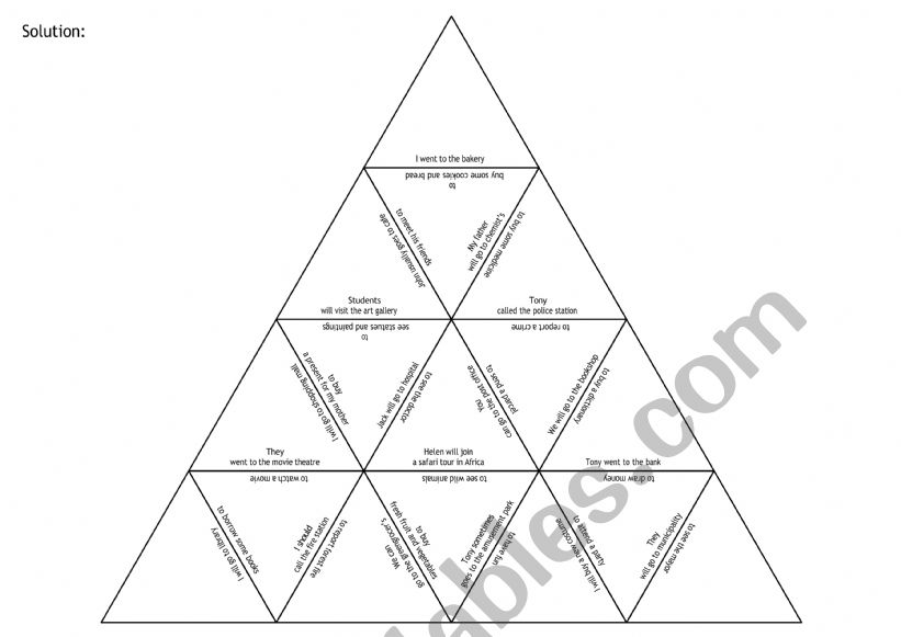 to infinitive (Public Buildinfs) tarsia game