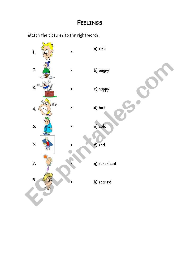 Feelings worksheet