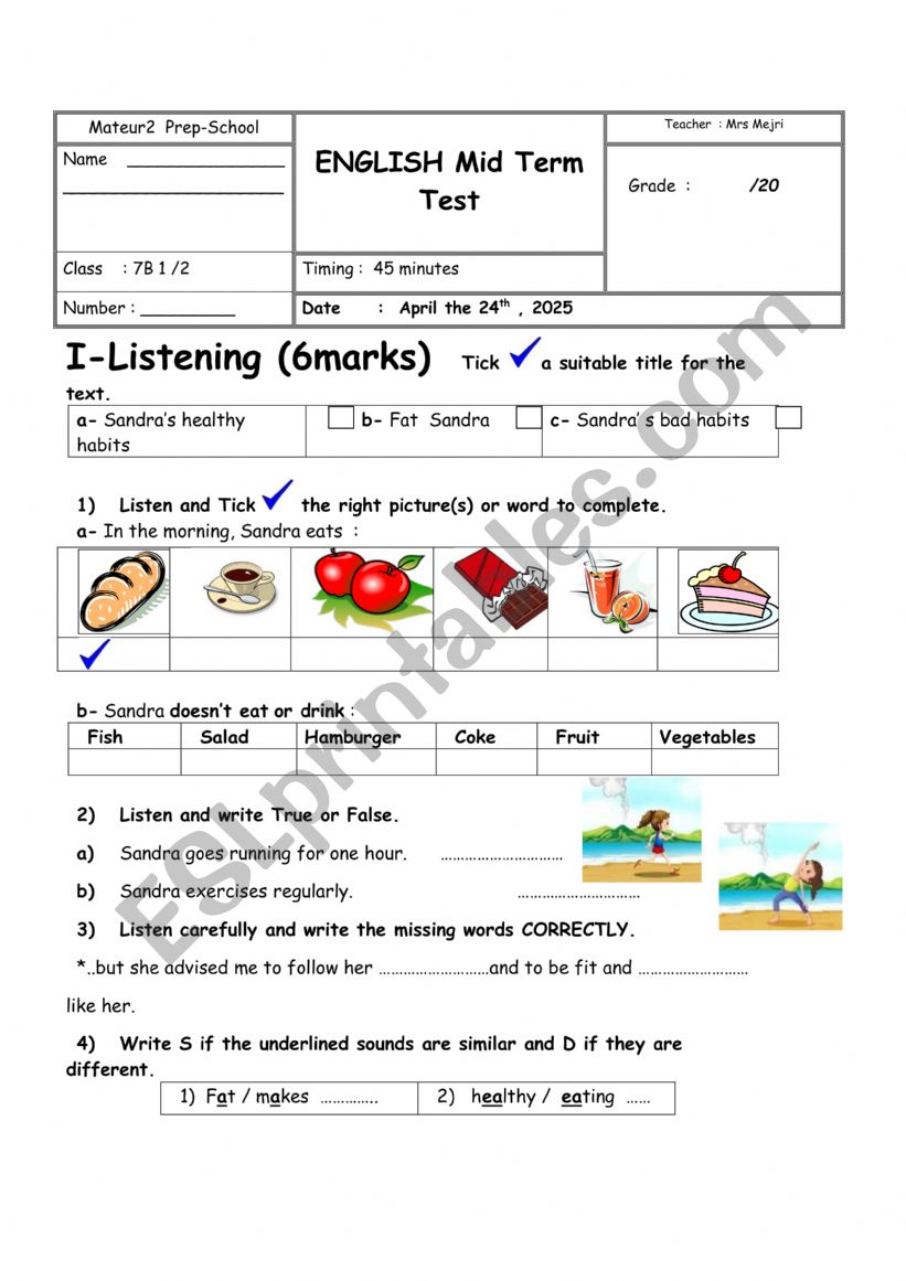 MID TERM 3 worksheet