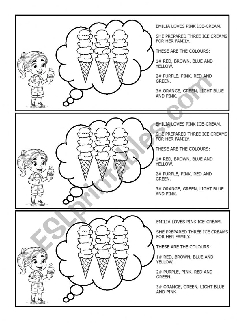 Read and colour worksheet