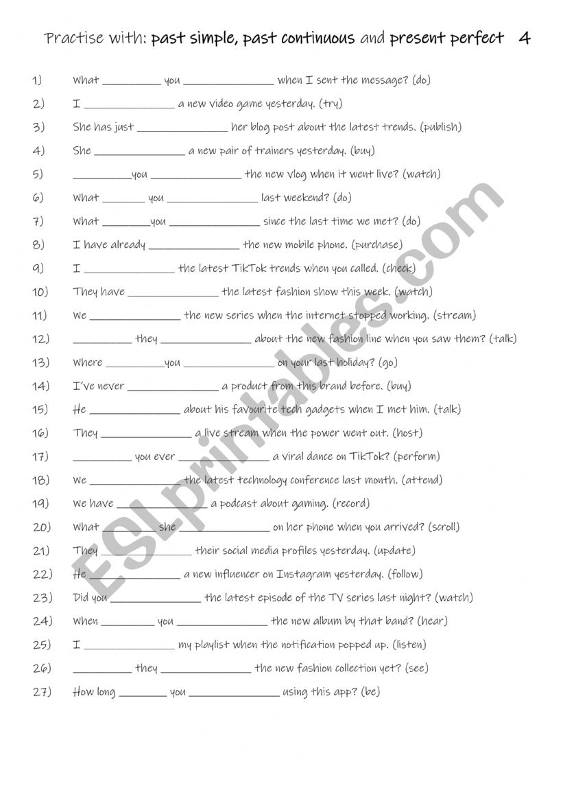 A1+-A2  Practise with past simple, past continuous and present perfect 4