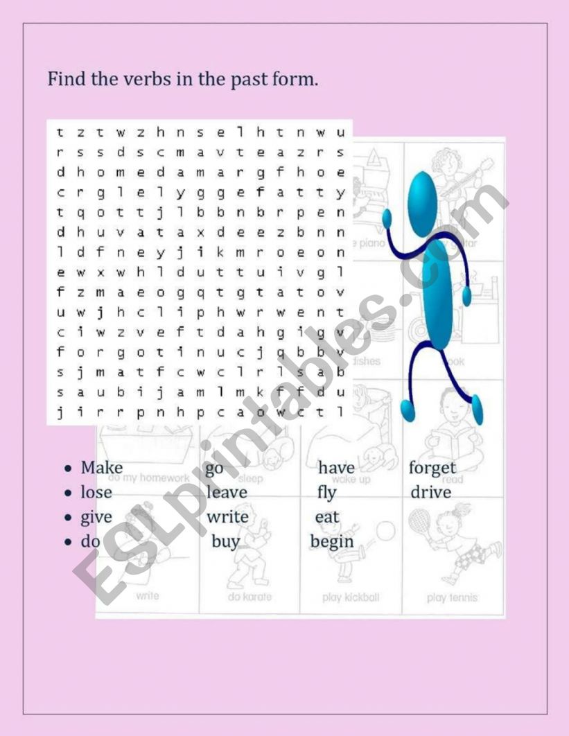 irregular verbs worksheet