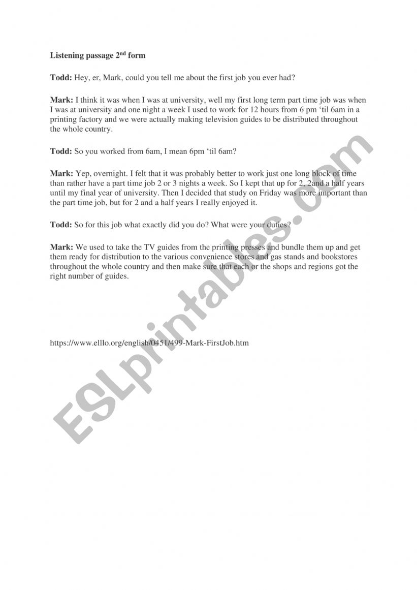 2nd form mid term test 3 worksheet