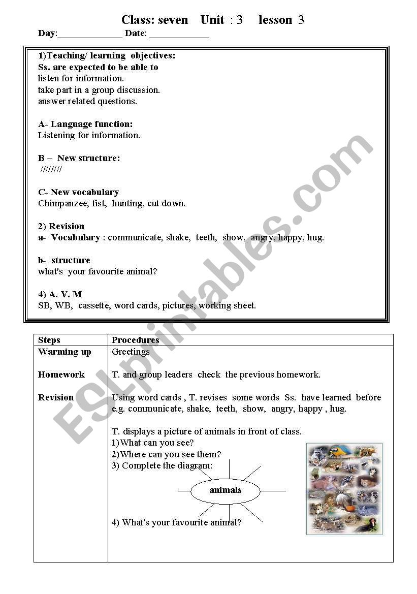 listening worksheet