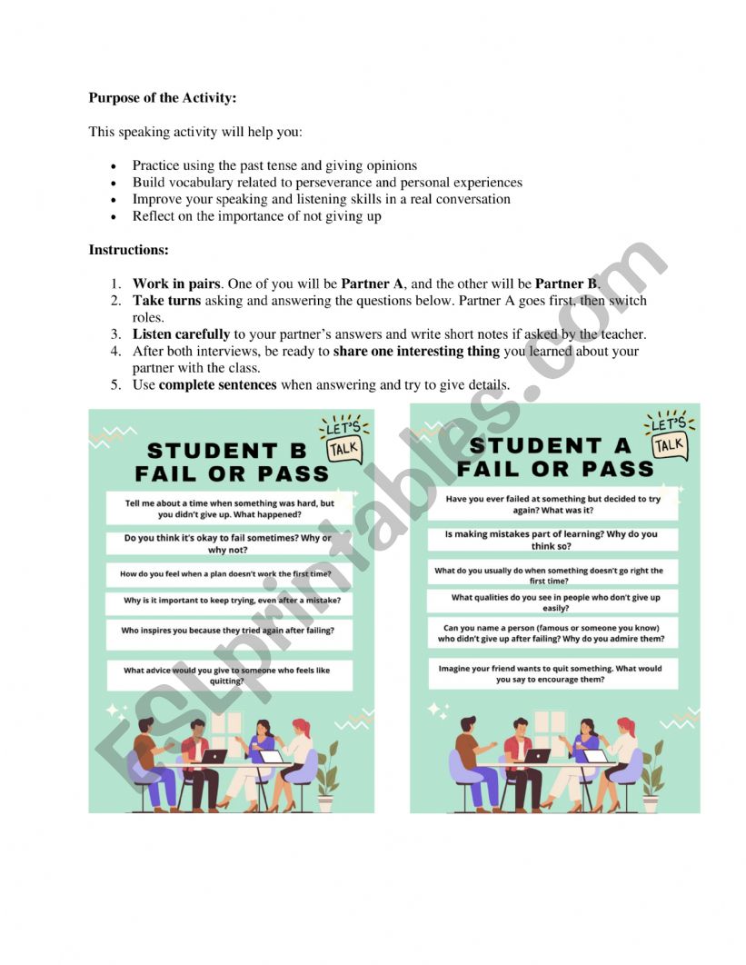 Fail or Pass  worksheet