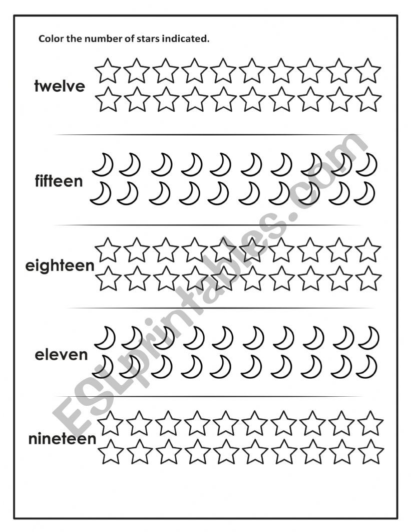 Numbers Worksheets 1 worksheet
