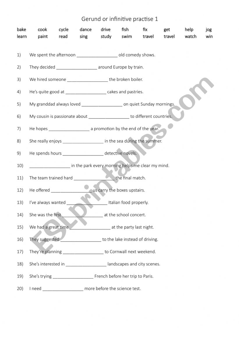 A2-B1  worksheet