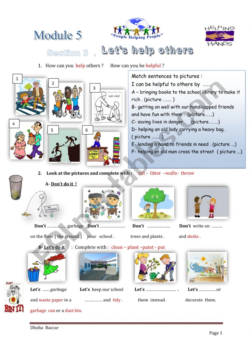 Module 5 Review -7 th grade,of Tunisian Basic Education