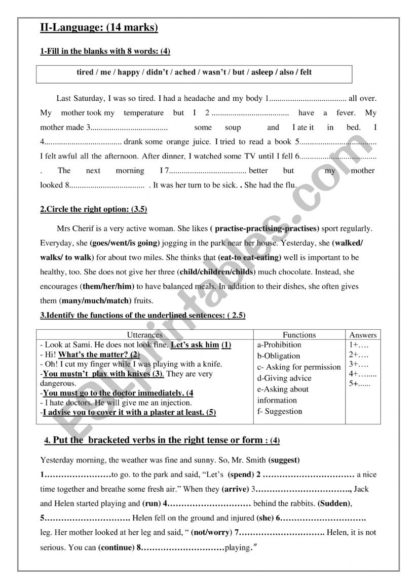 MID TERM TEST 3 worksheet