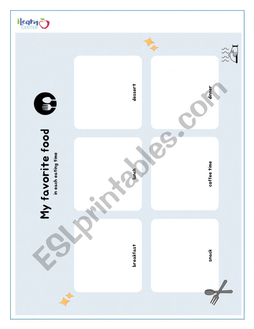 My favorite foods worksheet