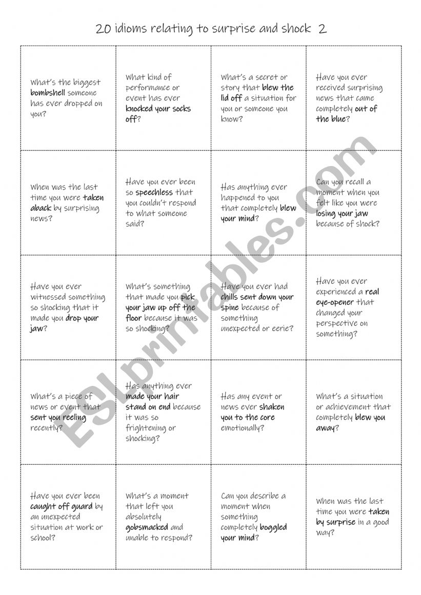 B1+-C1 20 Idioms relating to surprise and shock 2