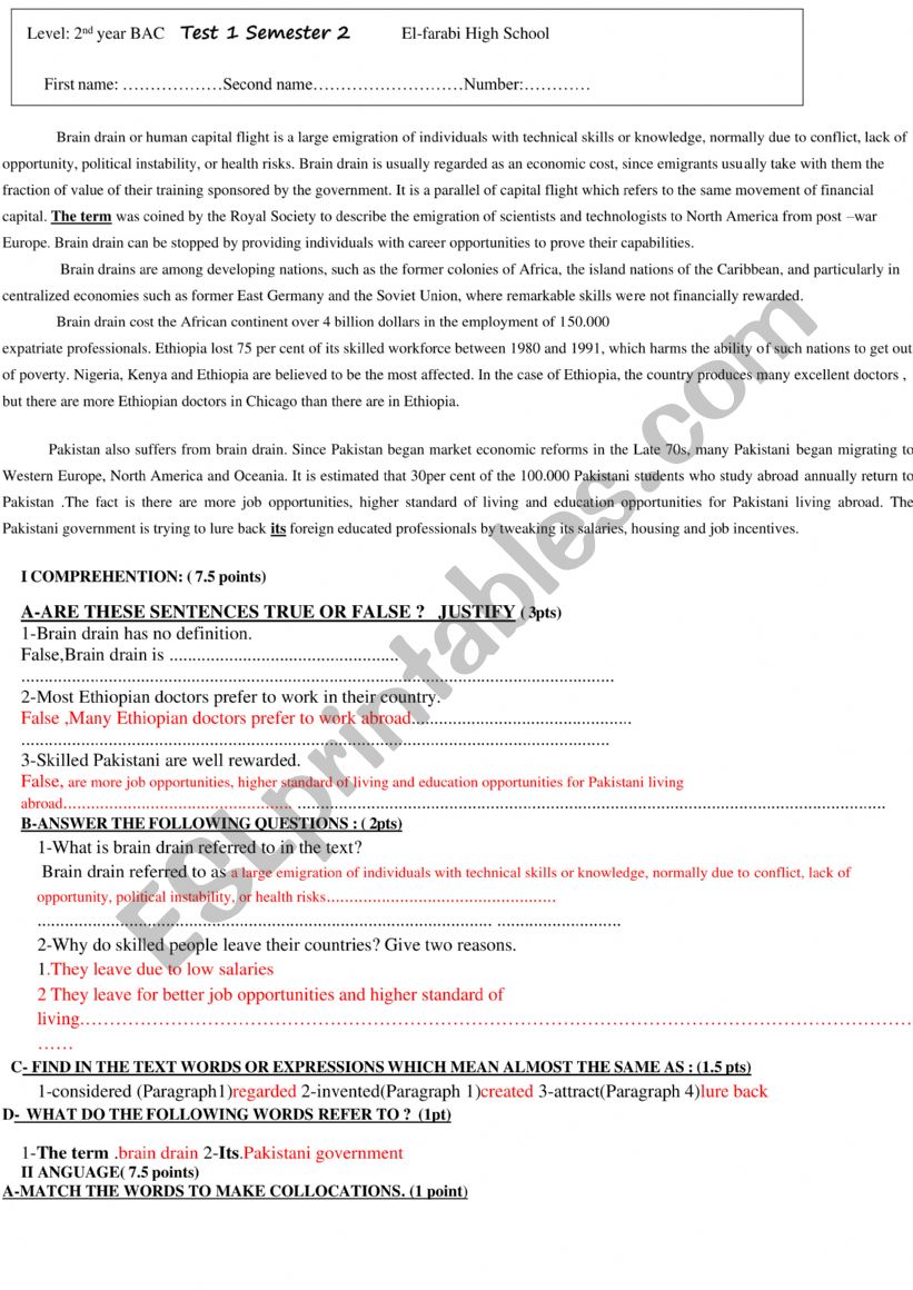quiz worksheet