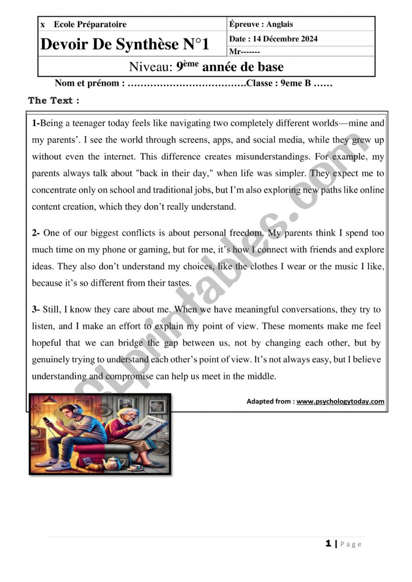 end of term test 1 worksheet