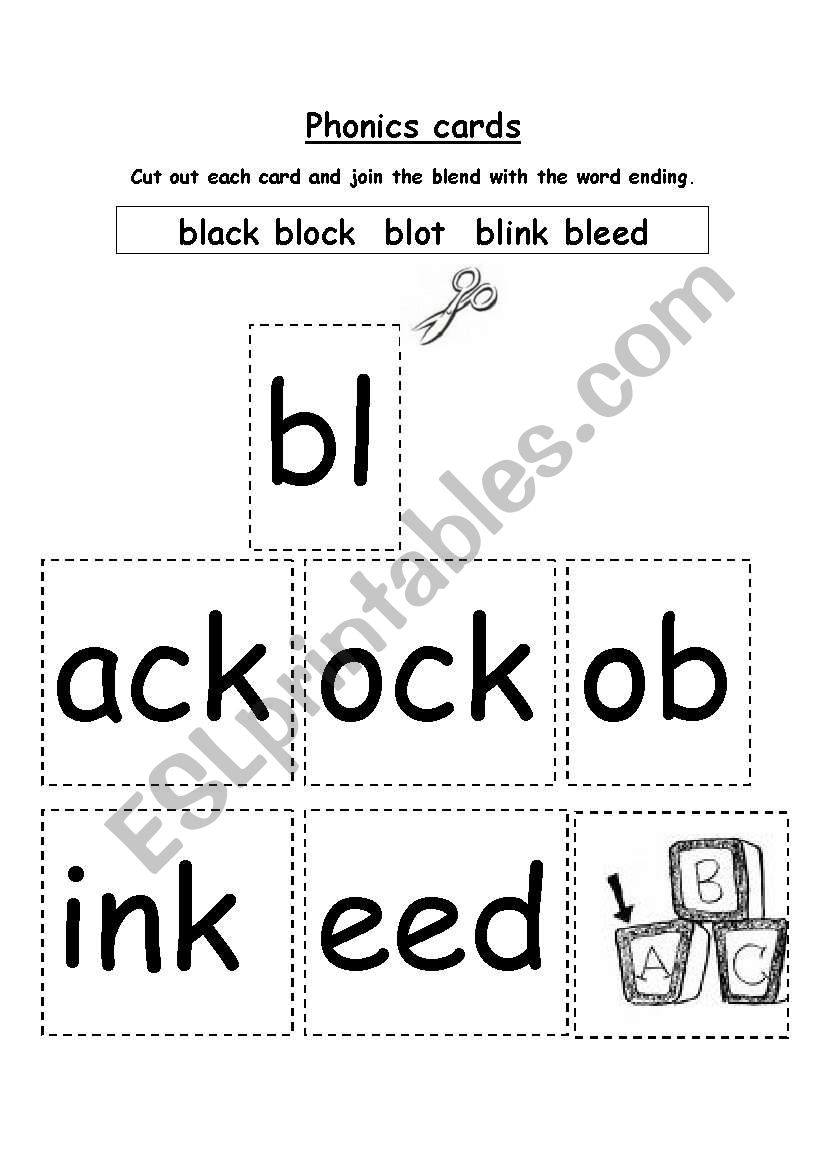 bl blends worksheet