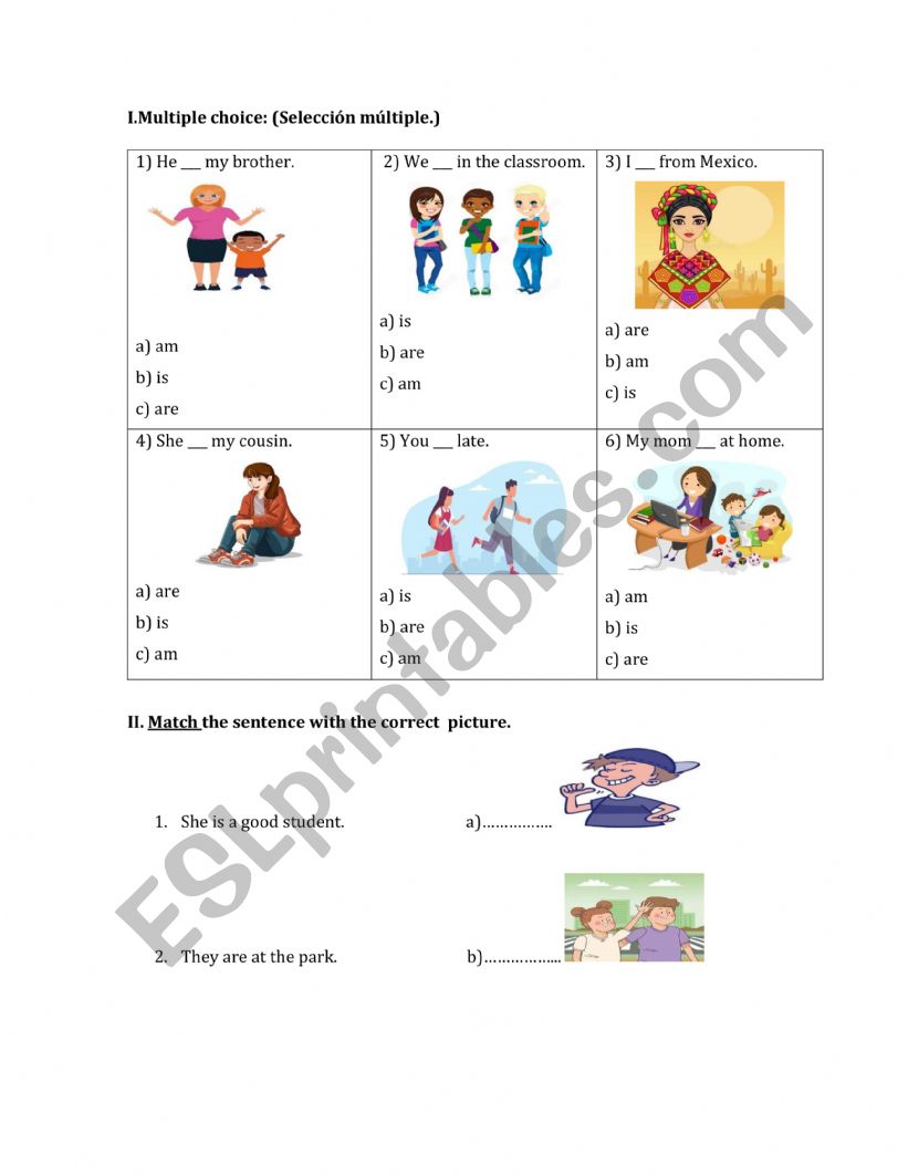 Verb To Be worksheet