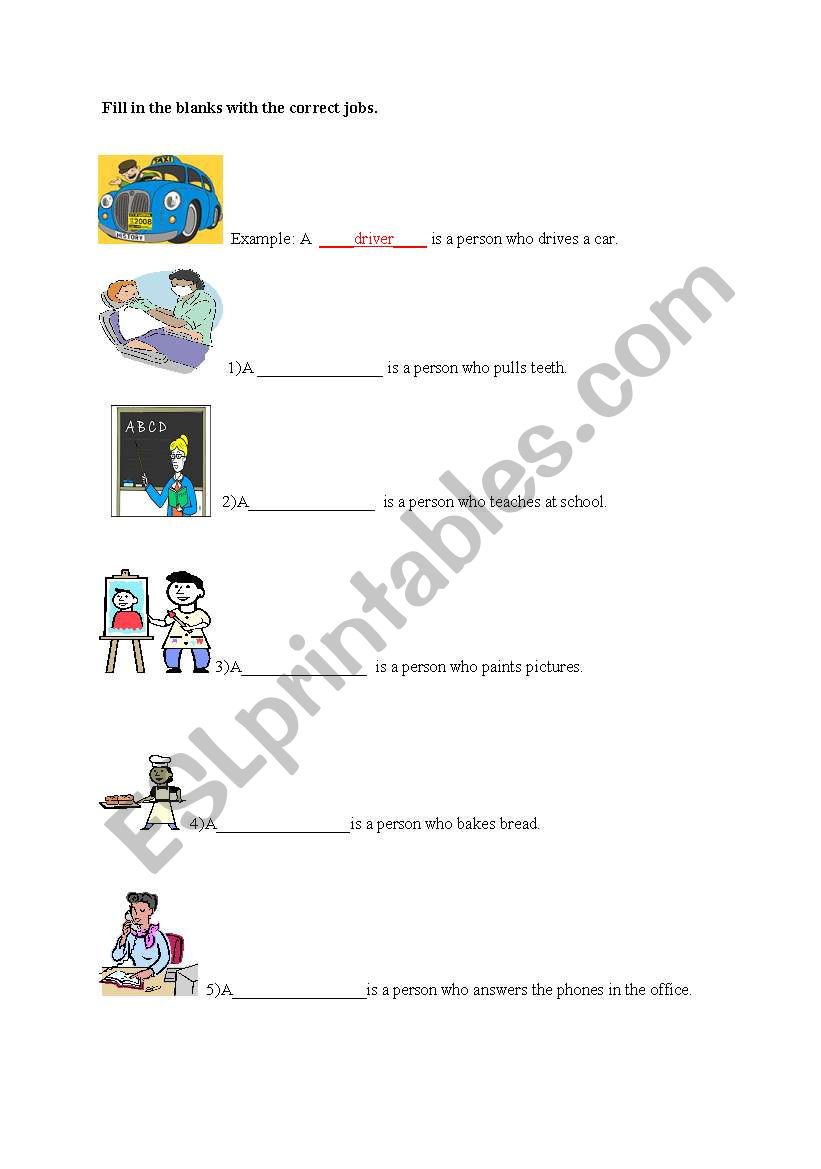 JOBS worksheet