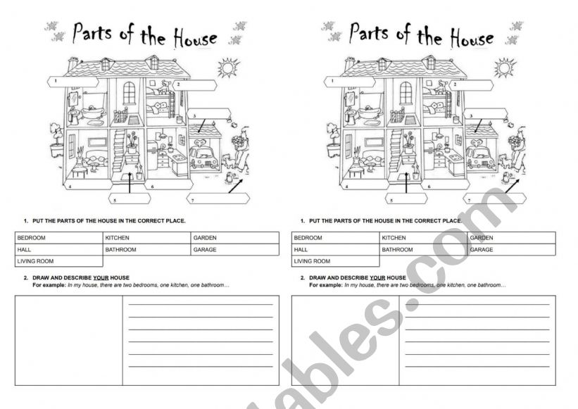 HOUSE worksheet