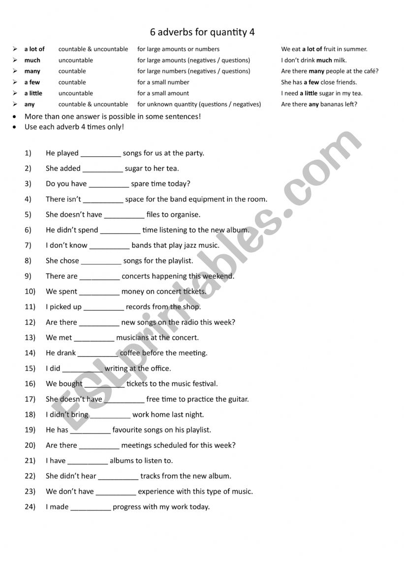 A1-A2 6 adverbs for quantity 4