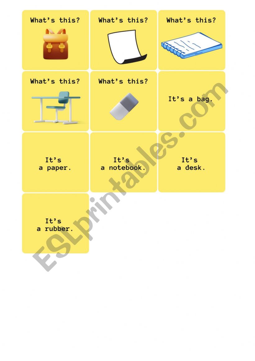 My classroom - Pre-A1 Starter worksheet