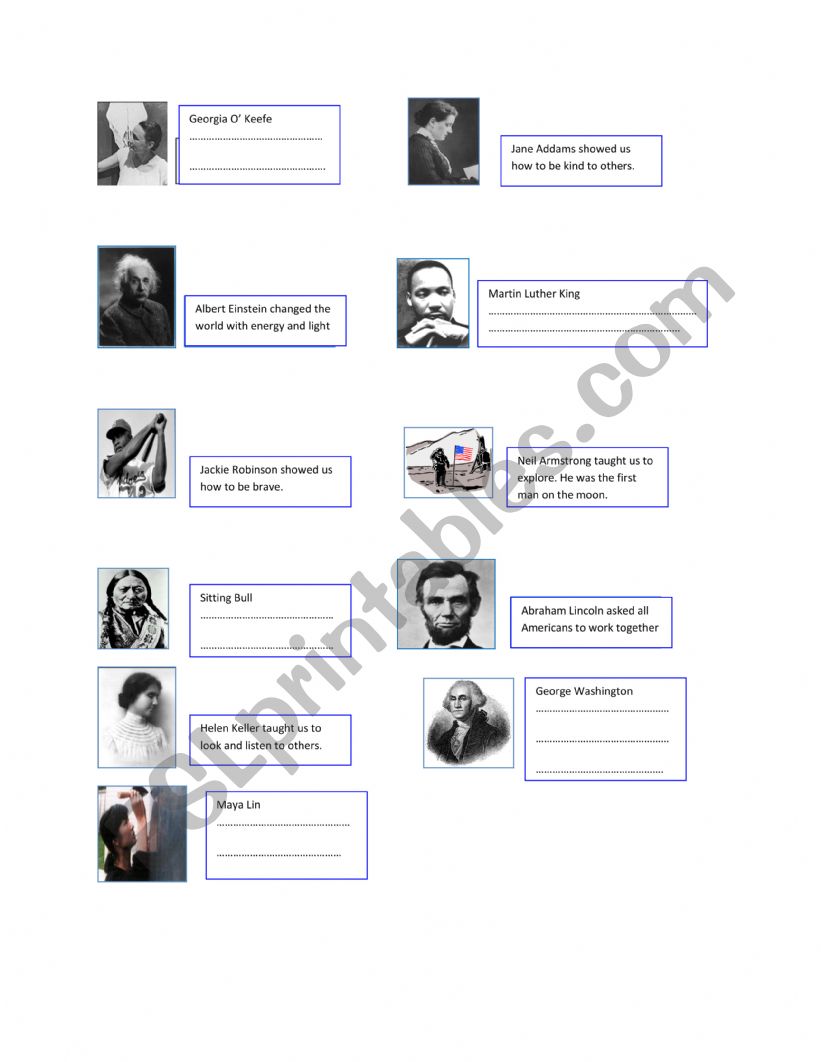 What Are They Famous For ? - Worksheet A