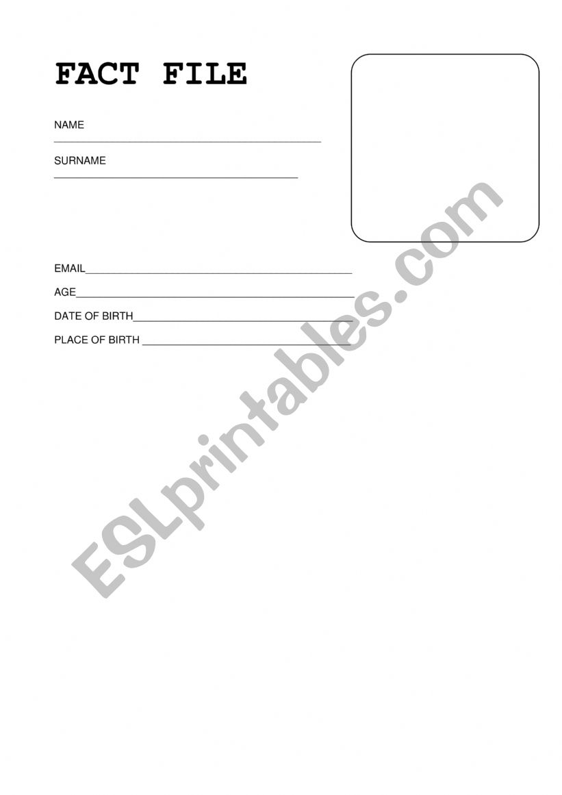 Fact File _ Starting session worksheet