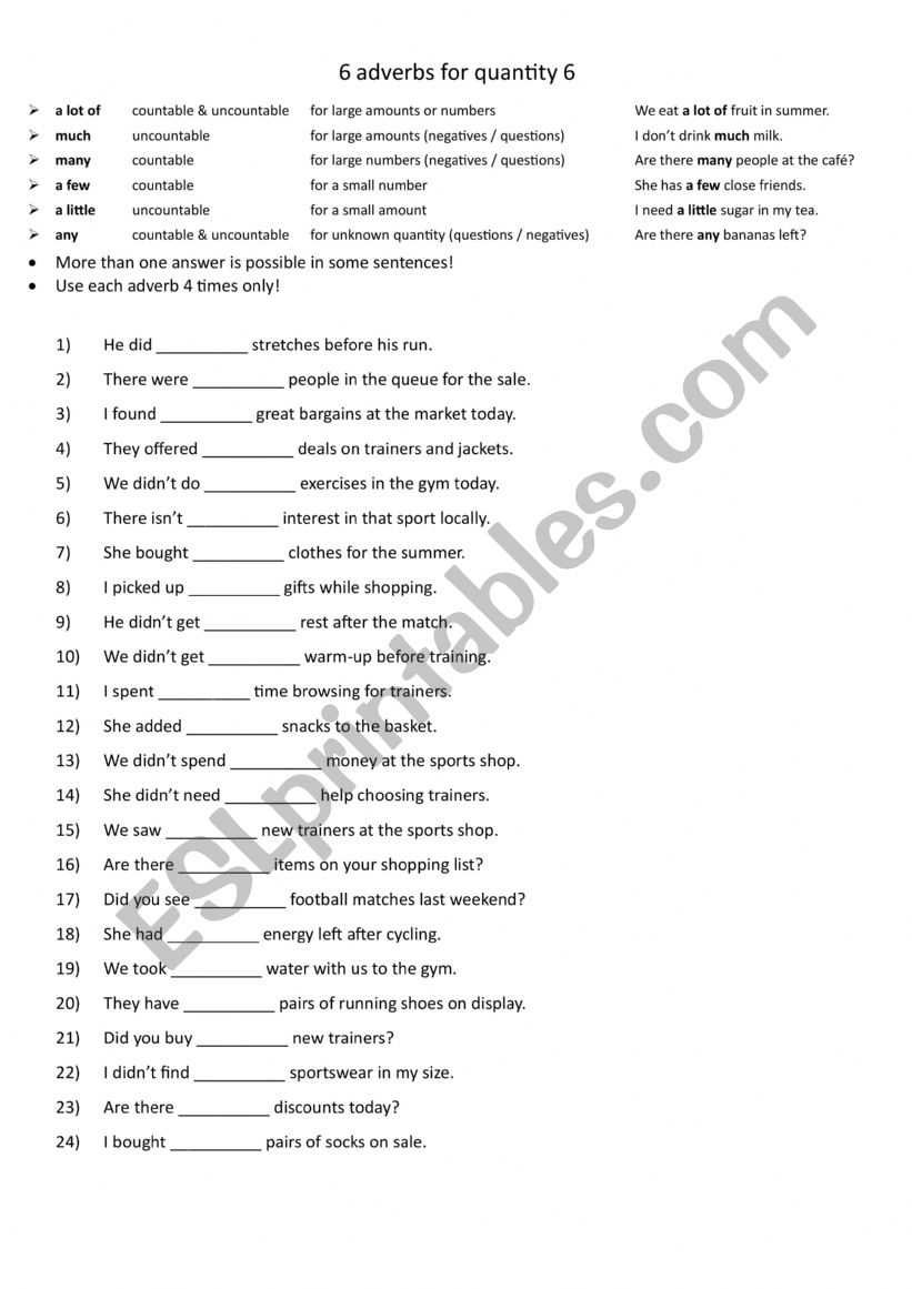 A1-A2 6 adverbs for quantity 6