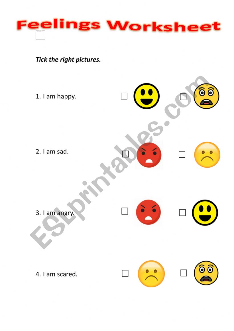Feelings Worksheet worksheet
