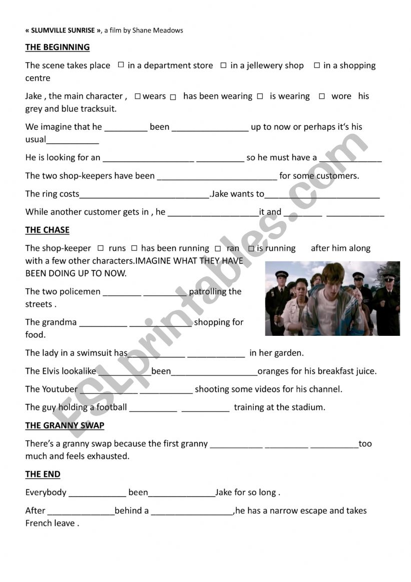 Slumville sunrise worksheet