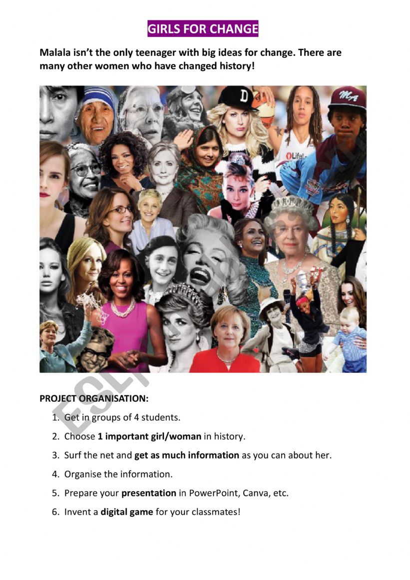 girls for change worksheet