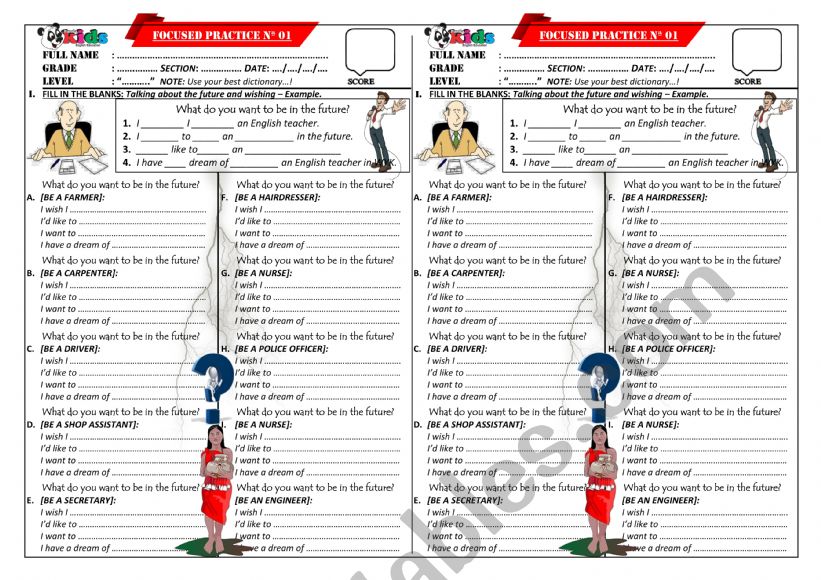 Jobs and occupations. worksheet